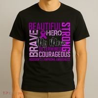 Hodgkin's  lymphoma Awareness For My Mom T-Shirt thumb 3
