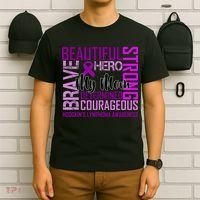 Hodgkin's  lymphoma Awareness For My Mom T-Shirt thumb 6