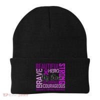 Hodgkin's  lymphoma Awareness For My Mom Beanie thumb 0