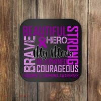 Hodgkin's  lymphoma Awareness For My Mom Coaster thumb 0