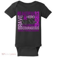 Hodgkin's  lymphoma Awareness For My Mom Baby Bodysuit thumb 0