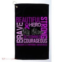 Hodgkin's  lymphoma Awareness For My Mom Golf Towel thumb 0