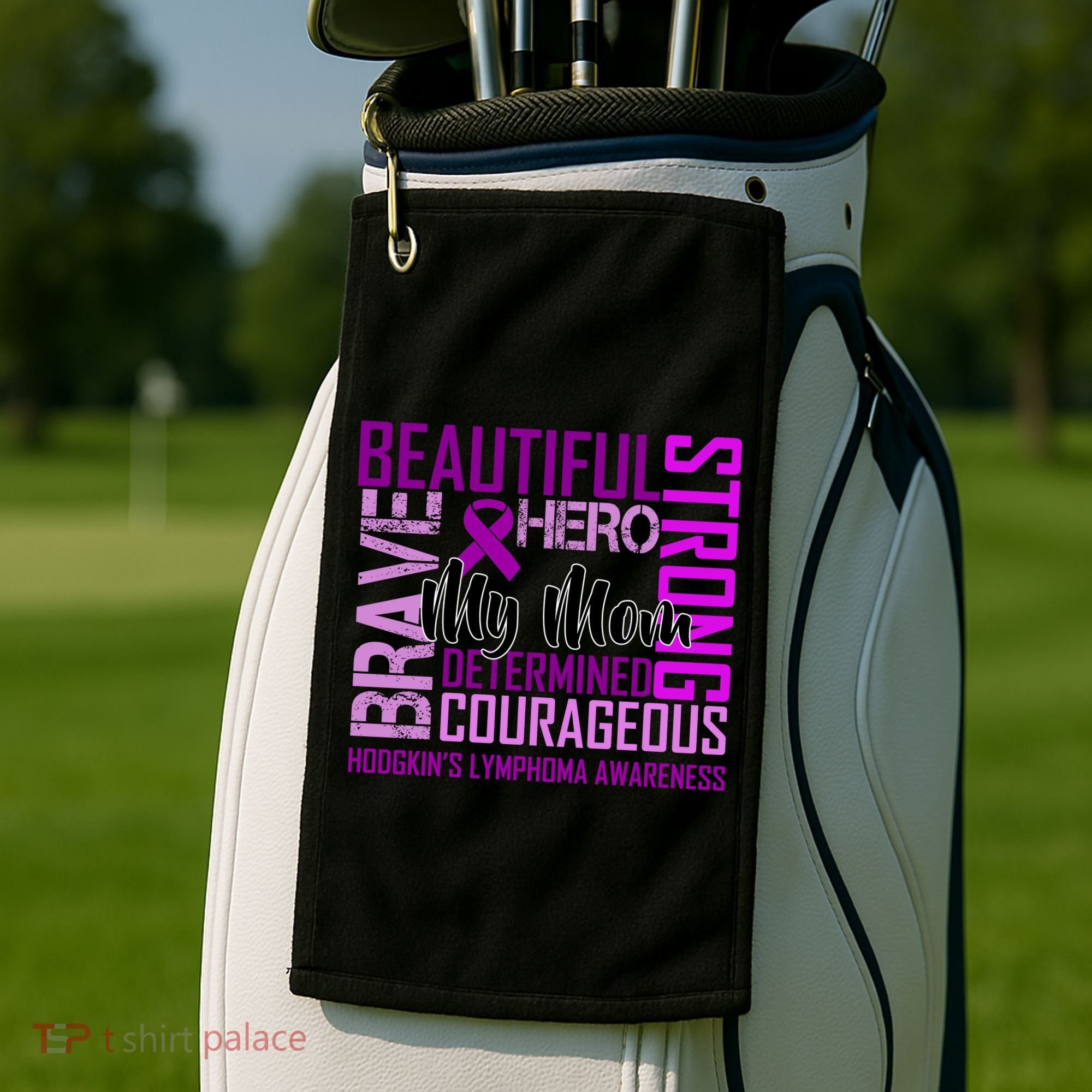 Hodgkin's  lymphoma Awareness For My Mom Golf Towel