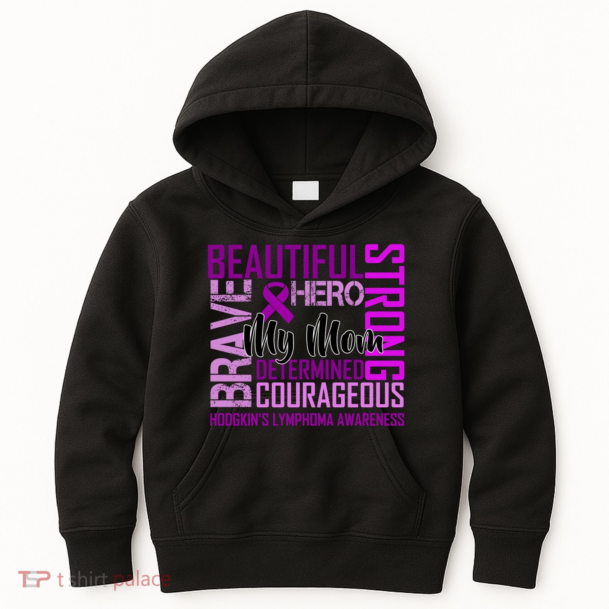 Hodgkin's  lymphoma Awareness For My Mom Kids Hoodie
