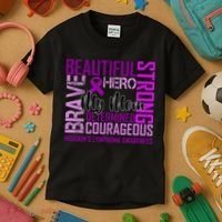Hodgkin's  lymphoma Awareness For My Mom Kids T-Shirt thumb 3