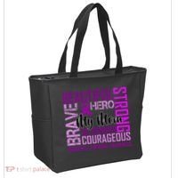 Hodgkin's  lymphoma Awareness For My Mom Tote Bag thumb 2