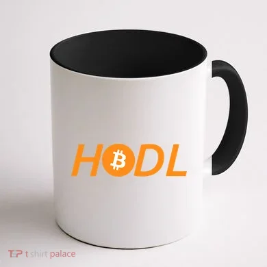 HODL Bitcoin Logo Coffee Mug back