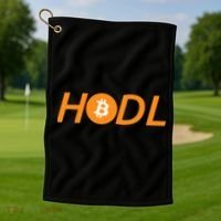 HODL Bitcoin Logo Golf Towel thumb 1
