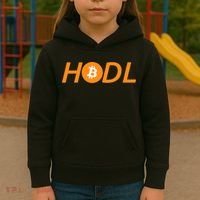 HODL Bitcoin Logo Kids Hoodie thumb 3