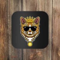 Hodl Dogecoin Doge Cat King Crypto Currency Moon Coaster thumb 0