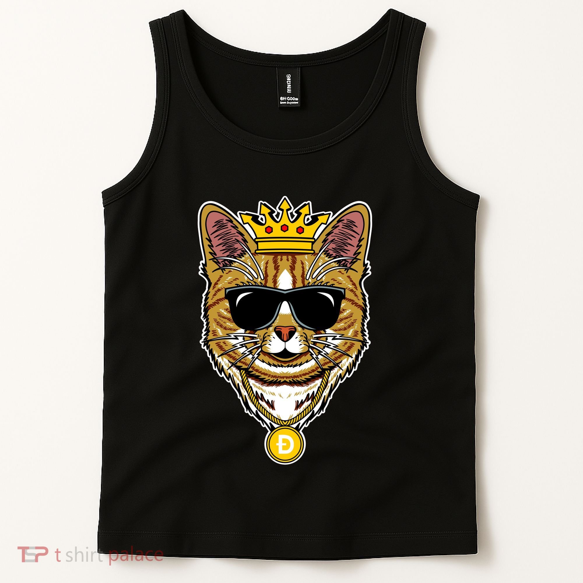 Hodl Dogecoin Doge Cat King Crypto Currency Moon Tank Top