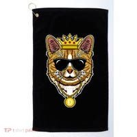 Hodl Dogecoin Doge Cat King Crypto Currency Moon Golf Towel thumb 0