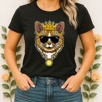 Hodl Dogecoin Doge Cat King Crypto Currency Moon Women's T-Shirt thumb 2