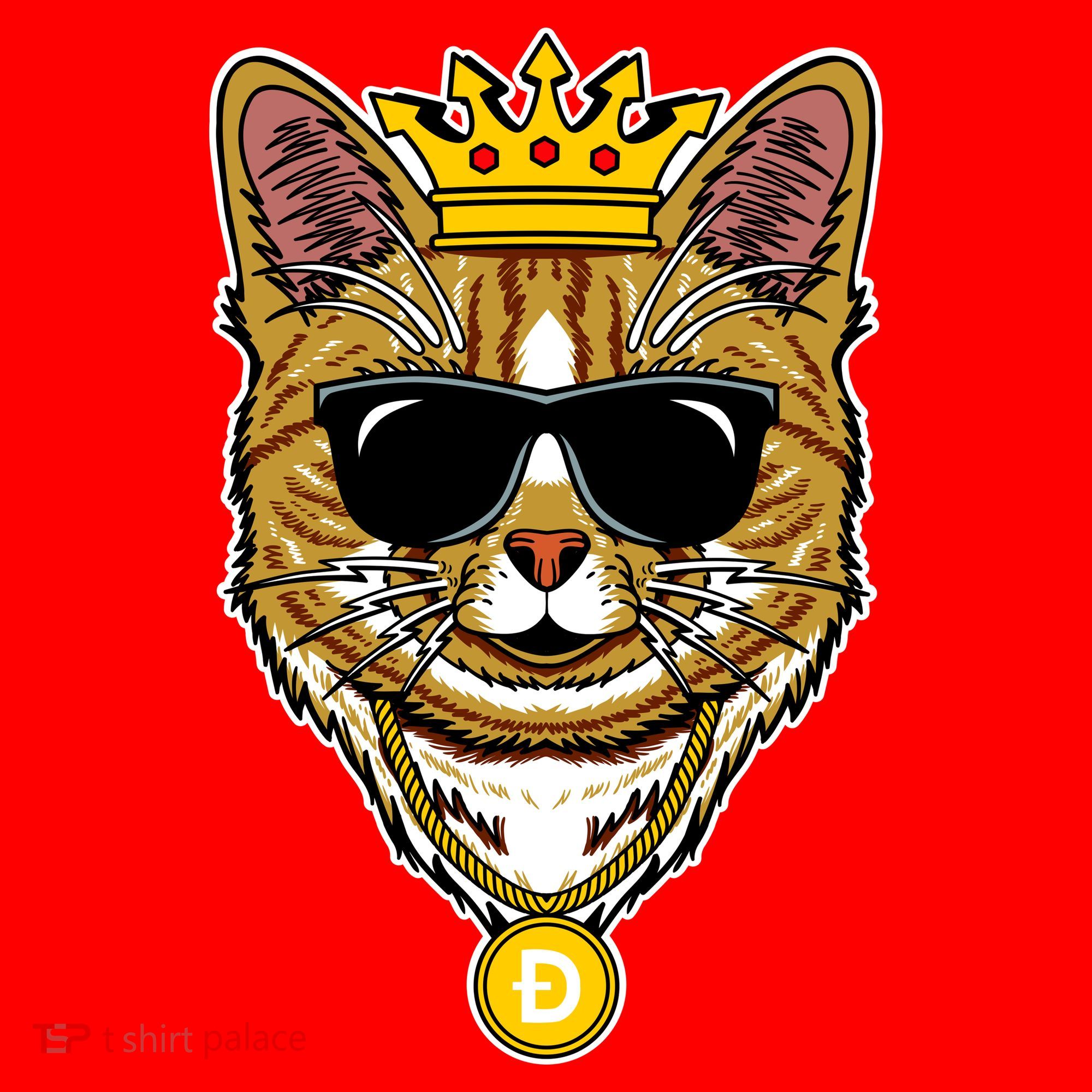 Hodl Dogecoin Doge Cat King Crypto Currency Moon Santa Hat