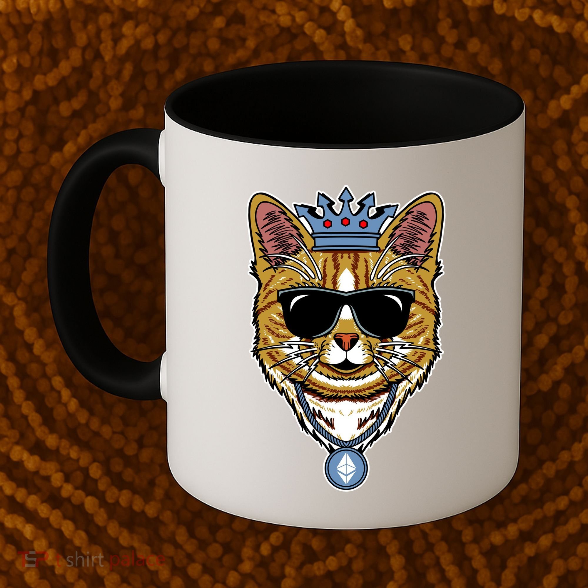 Hodl Ethereum ETH Cat King Crypto Currency Moon Coffee Mug
