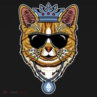 Hodl Ethereum ETH Cat King Crypto Currency Moon Ornament thumb 1