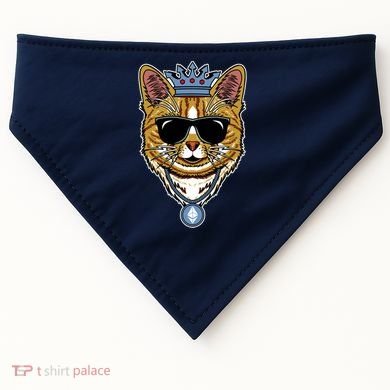 Hodl Ethereum ETH Cat King Crypto Currency Moon USA-Made Doggie Bandana