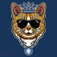 Hodl Ethereum ETH Cat King Crypto Currency Moon Button thumb 1