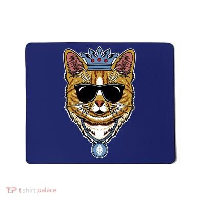 Hodl Ethereum ETH Cat King Crypto Currency Moon Mousepad