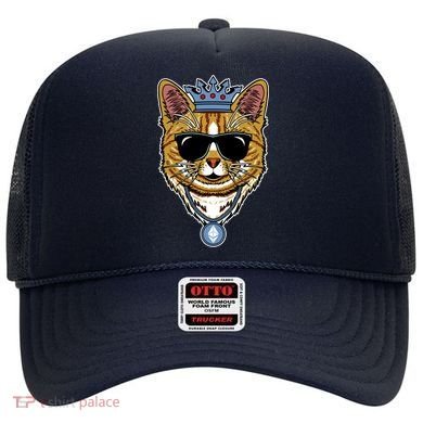 Hodl Ethereum ETH Cat King Crypto Currency Moon Hat