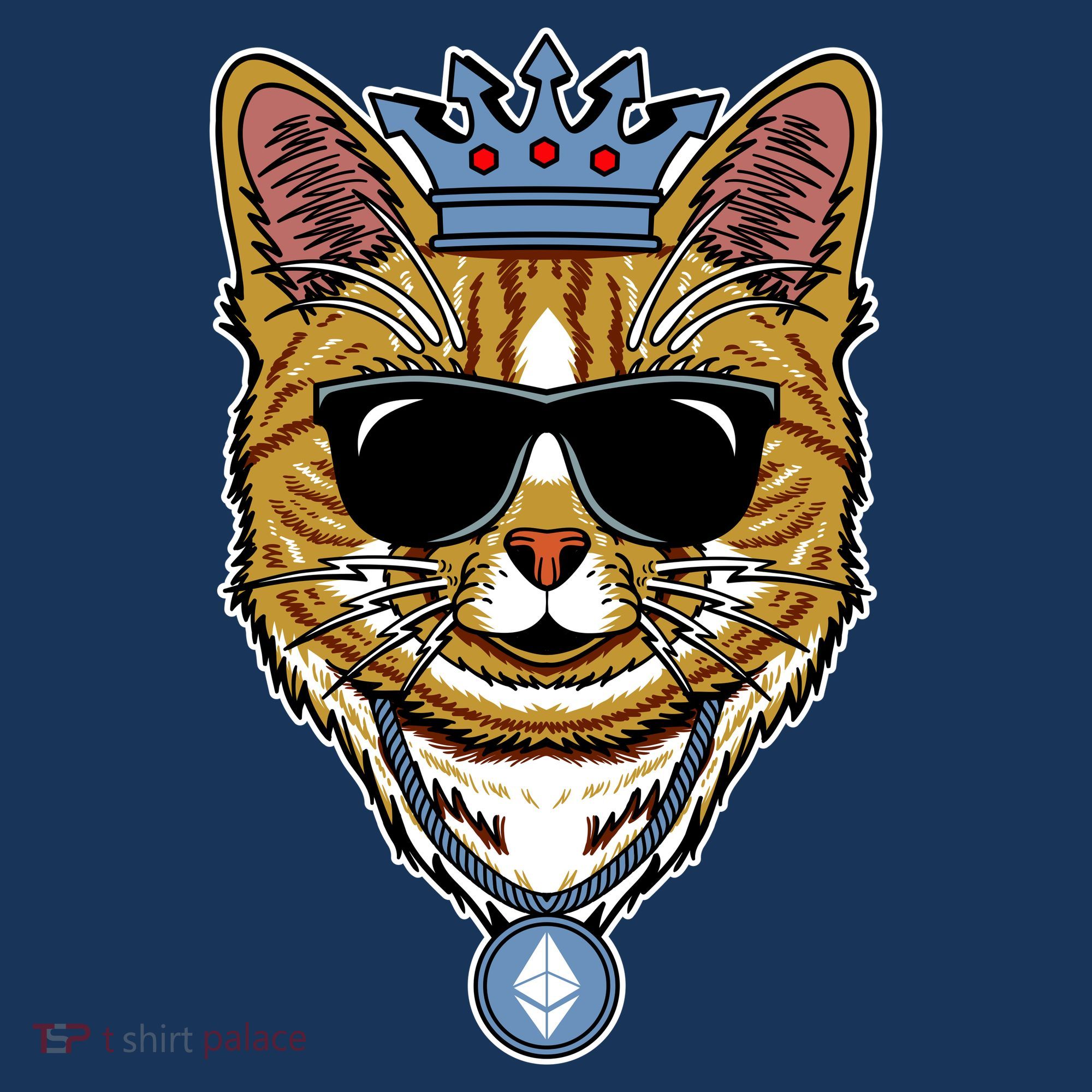 Hodl Ethereum ETH Cat King Crypto Currency Moon Hat