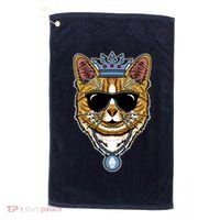 Hodl Ethereum ETH Cat King Crypto Currency Moon Golf Towel thumb 0