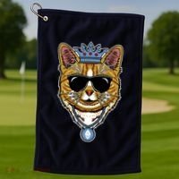 Hodl Ethereum ETH Cat King Crypto Currency Moon Golf Towel thumb 1