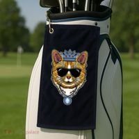 Hodl Ethereum ETH Cat King Crypto Currency Moon Golf Towel thumb 2