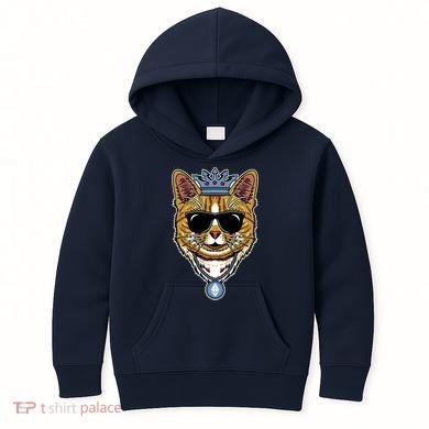 Hodl Ethereum ETH Cat King Crypto Currency Moon Kids Hoodie