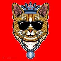Hodl Ethereum ETH Cat King Crypto Currency Moon Santa Hat thumb 1