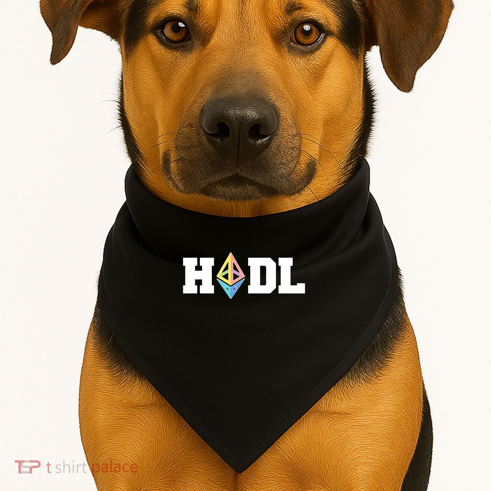 Hodl Ethereum ETH Crypto Currency To the Moon USA-Made Doggie Bandana