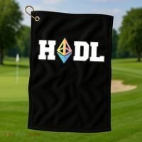 Hodl Ethereum ETH Crypto Currency To the Moon Golf Towel thumb 1