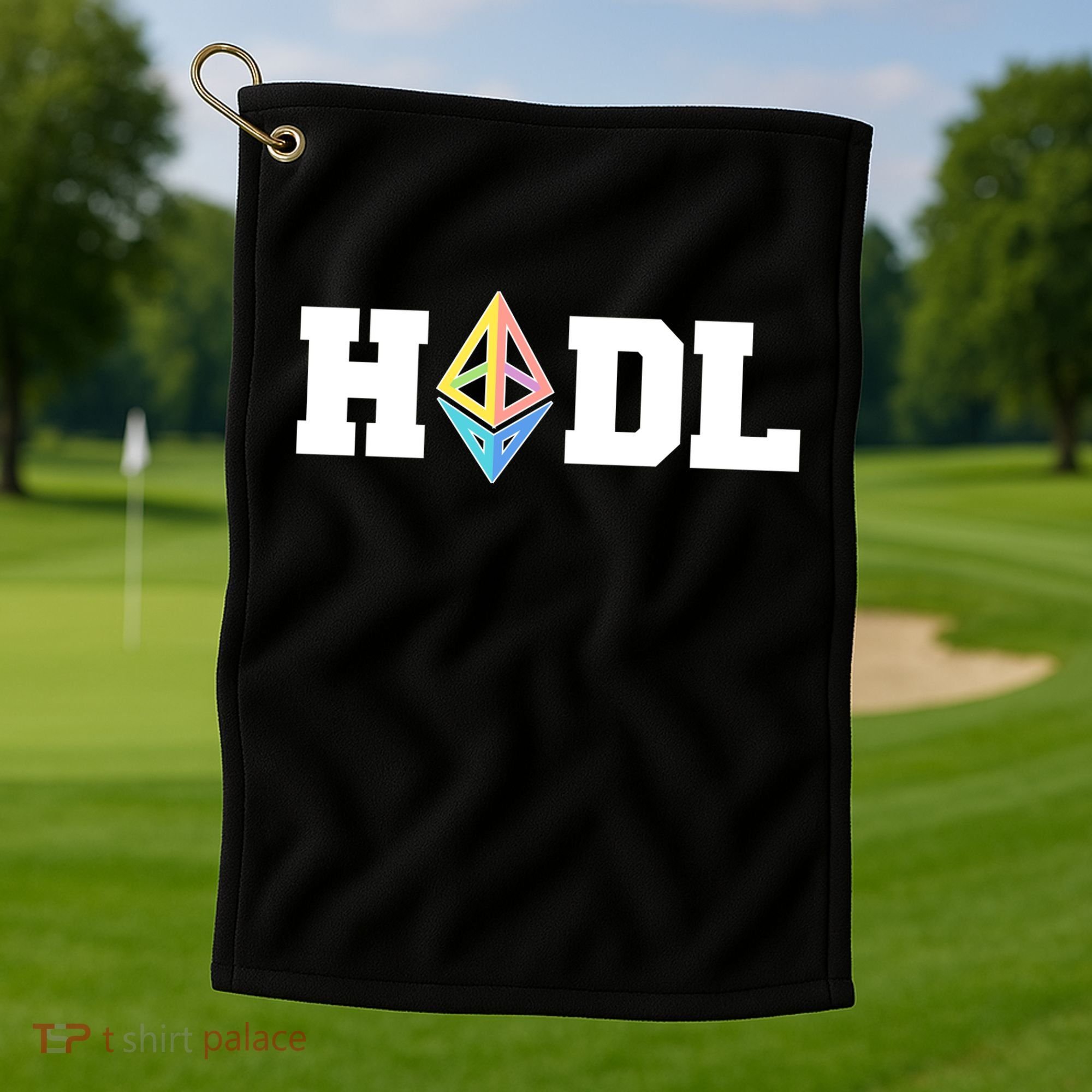 Hodl Ethereum ETH Crypto Currency To the Moon Golf Towel