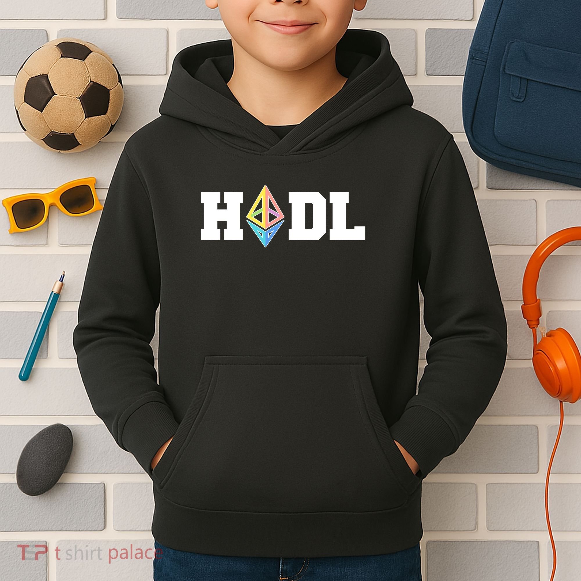 Hodl Ethereum ETH Crypto Currency To the Moon Kids Hoodie