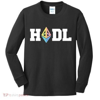 Hodl Ethereum ETH Crypto Currency To the Moon Kids Long Sleeve Shirt