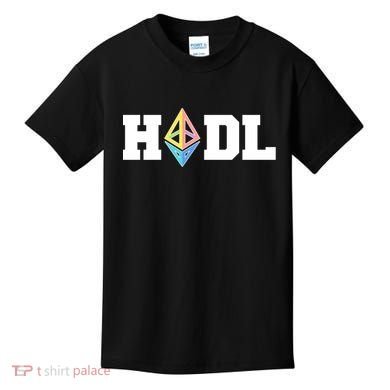Hodl Ethereum ETH Crypto Currency To the Moon Kids T-Shirt