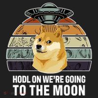 Hodl On We're Going To The Moon Retro Dogecoin Tumbler thumb 3