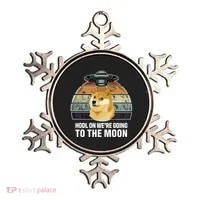 Hodl On We're Going To The Moon Retro Dogecoin Ornament thumb 0