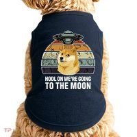 Hodl On We're Going To The Moon Retro Dogecoin Doggie Tank thumb 0