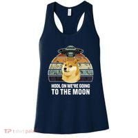 Hodl On We're Going To The Moon Retro Dogecoin Women's Tank Top thumb 0