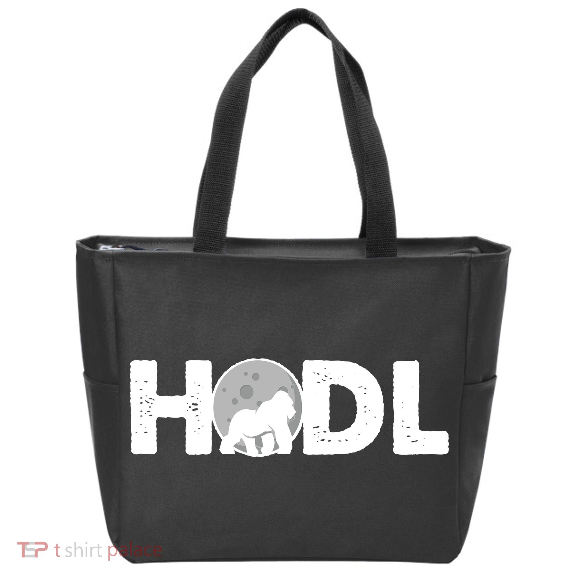 Hodl Stonk to the Moon Ape Crypto Currency Tote Bag
