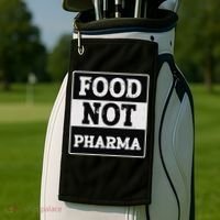 Healthy Organic Eating Herbalist Food Not Pharma Golf Towel thumb 2