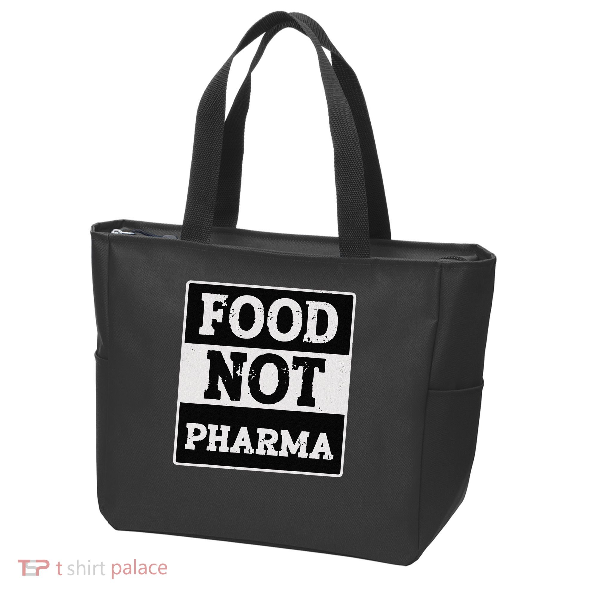 Healthy Organic Eating Herbalist Food Not Pharma Tote Bag