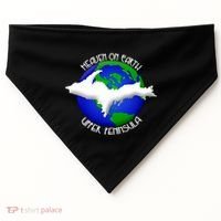 Heaven On Earth Upper Peninsula Michigan Yoopers 906 Cute Gift USA-Made Doggie Bandana thumb 0