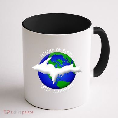 Heaven On Earth Upper Peninsula Michigan Yoopers 906 Cute Gift Coffee Mug back