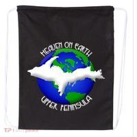 Heaven On Earth Upper Peninsula Michigan Yoopers 906 Cute Gift Drawstring Bag thumb 0