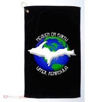 Heaven On Earth Upper Peninsula Michigan Yoopers 906 Cute Gift Golf Towel thumb 0