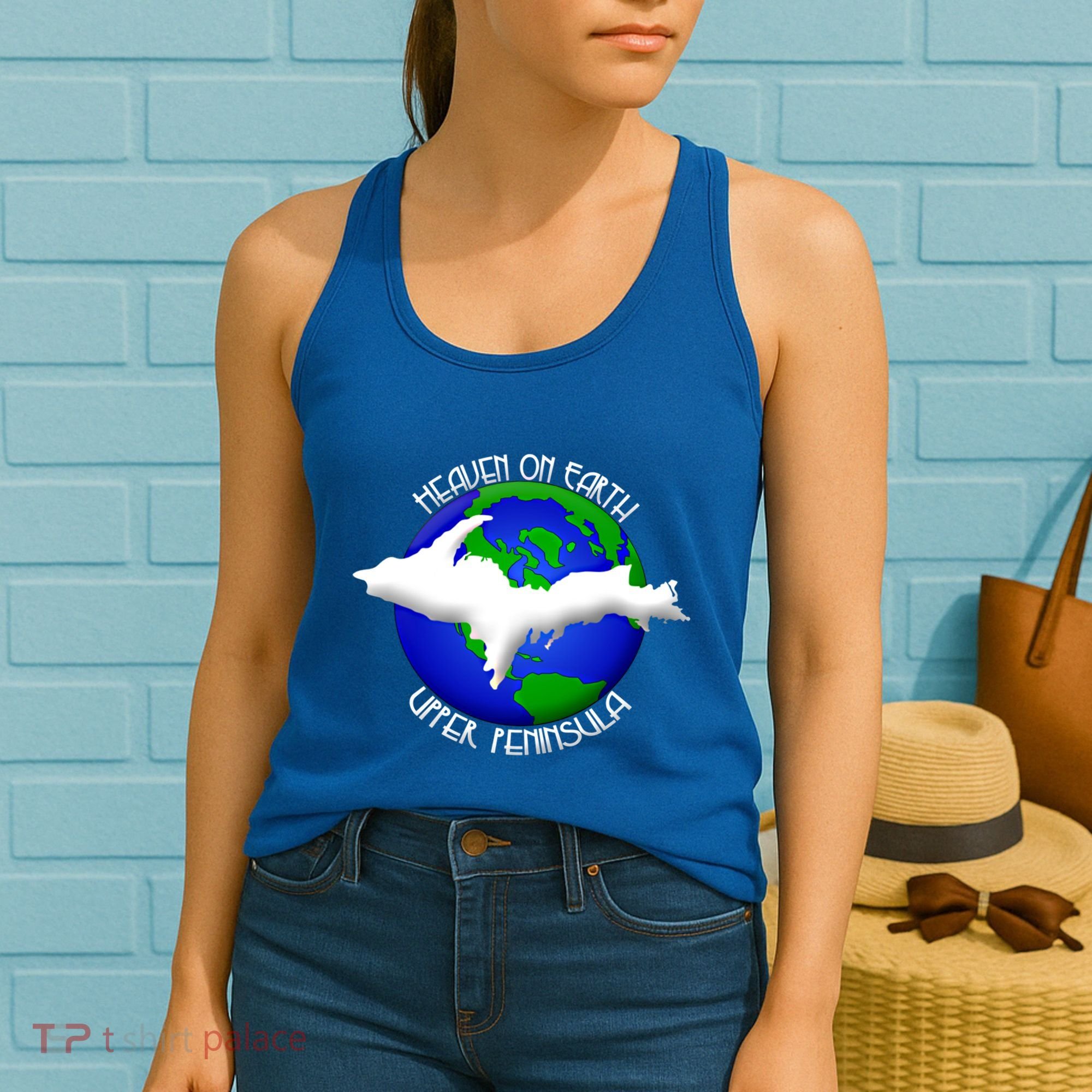 Heaven On Earth Upper Peninsula Michigan Yoopers 906 Cute Gift Women's Tank Top