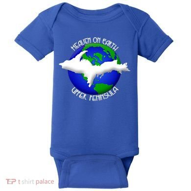 Heaven On Earth Upper Peninsula Michigan Yoopers 906 Cute Gift Baby Bodysuit