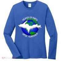 Heaven On Earth Upper Peninsula Michigan Yoopers 906 Cute Gift Women's Long Sleeve Shirt thumb 0